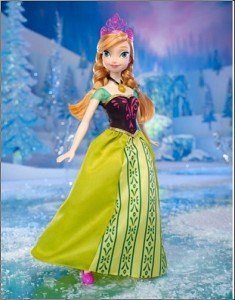 Las Princesa Ana con vestido de gala, de la colección muñecas Frozen
