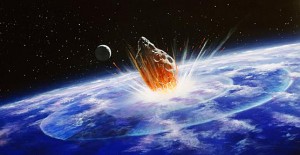 Recreación de la colisión de un meteorito contra la Tierra - Dominio Público NASA