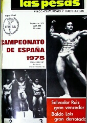 Salvador Ruiz en 1975. Cubierta revista "las Pesas", digitalización Agencia Febus.