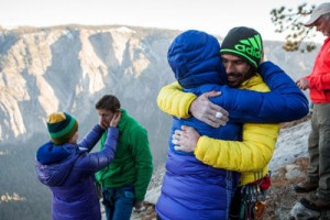 Kevin Jorgeson y Tommy Caldwell tras completar Dawn Wall- Peter Stevens
