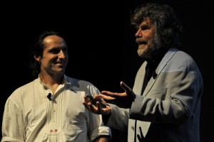 El alemán Alex Huber con Reinhold Messner en 2001- Alberto