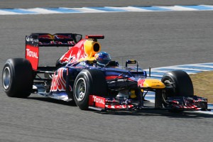 Un monoplaza durante una carrera de F1