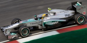 Imagen del monoplaza de Mercedes conducido por Hamilton, actual campeón del mundo