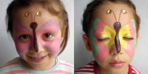 Maquillaje: antifaz de mariposa para chicas y para grandes