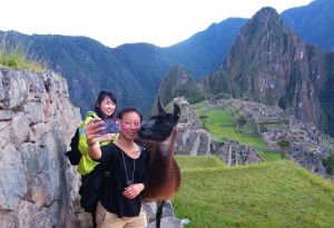 Selfie en Machu Picchu
