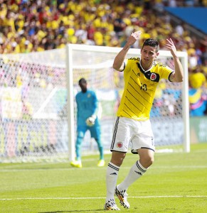 James Rodríguez, estrella de la selección colombiana