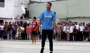 Sergio Ramos Unicef. Captura vídeo Marca