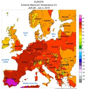 Ola de calor en Europa en 2015