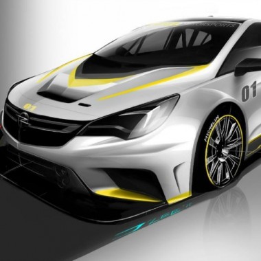 Boceto del frontal del Opel Astra TCR