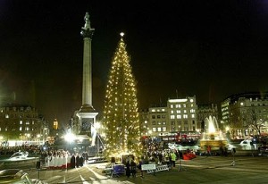 Trafalgar Square, árbol de Navidad