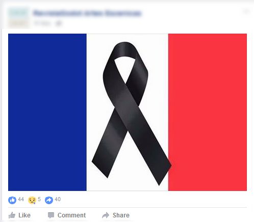 Bandera París Atentados Terroristas Noviembre 2015