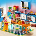 cocina rosa casa playmobil abuela bebe