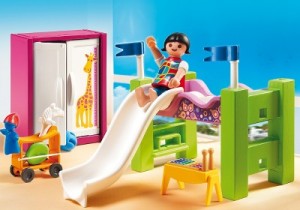 habitacion niños litera tobogan playmobil
