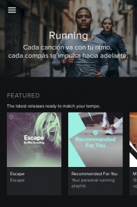 Captura de pantalla de Spotify Running