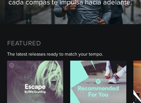 Spotify Running screenshot