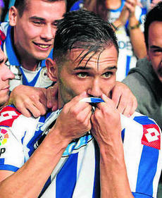 Lucas Pérez con el Deportivo. Imagen by Remanguillé.