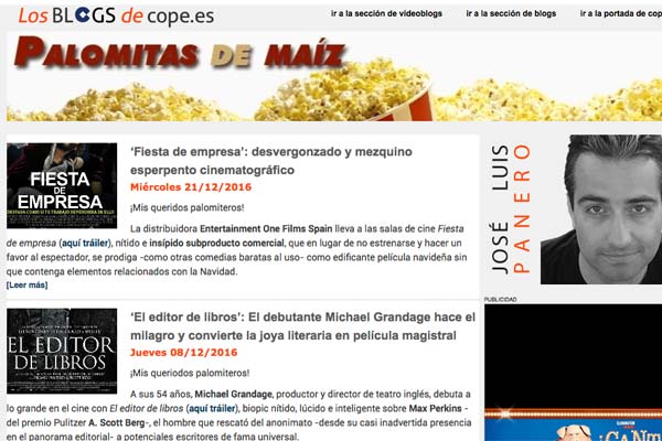 Entrevista con José Luis Panero, actor y bloguero de "Palomitas de maíz"